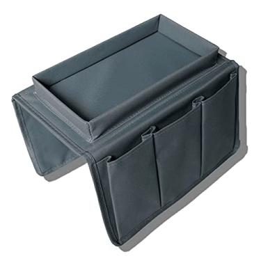 Imagem de Organizador de apoio de braço para sofá, poltrona, bolsa de armazenamento para pendurar para sofá, economia de espaço, descanso de braço, organizador de cadeira com suporte de copo para telefone
