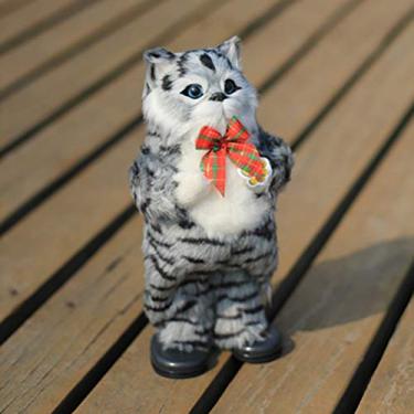 Imagem de Sanpyl Simulação Fofa Elétrica Gato Gato Amarelo Cantando Dança Boneca para Crianças Presente de Brinquedo Interativo Material Macio 12" de Pelúcia Natal Aniversário Presente de Dia das Mães (#3)