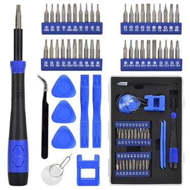 Imagem de Conjunto de chaves de fenda de precisão eletrônica: kit de ferramentas multifuncionais de 50 peças, armazenamento de inserção de espuma e alça ergonômica e brocas de chave de fenda substituíveis para