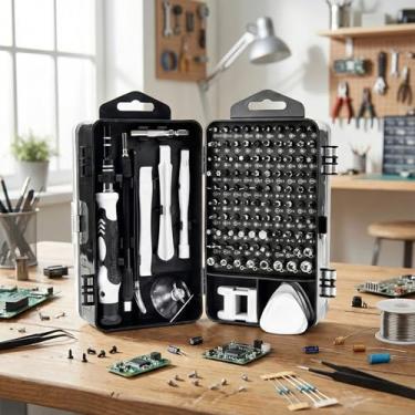 Imagem de Conjunto de chaves de fenda de precisão 115 em 1, presentes de ferramentas para homens, mini kit de ferramentas de reparo para computador, telefone, controle remoto com estojo portátil