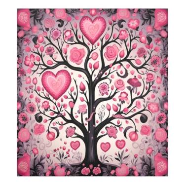 Imagem de Blueangle Capa de ímã de lava-louças Love Tree, decoração de capa frontal de lava-louças, adesivos de eletrodomésticos, adesivos de eletrodomésticos, adesivo magnético decorativo de 58,4 cm C x 66 cm