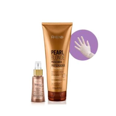 Imagem de Amend Mascara Matizadoras Pearl Blonde 250ml + Millenar Oil Monói 60ml