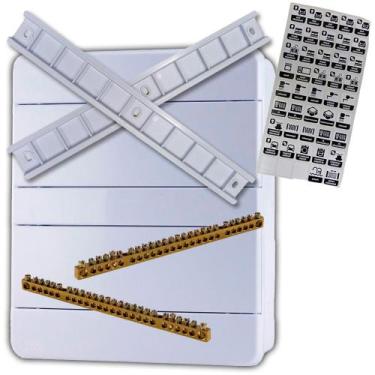 Imagem de Quadro Distribuição 24 Disjuntor Din Embutir Chumbar com Barramentos N