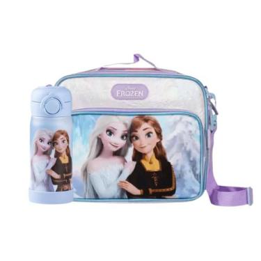 Imagem de Kit Lancheira Térmica Infantil Feminina + Garrafinha Térmica 350ml Fro