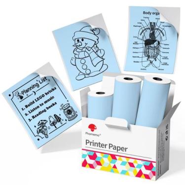Imagem de Papel Adhesivo Térmico Phomemo Azul para T02/M02X/M02L/Y02C/Q02