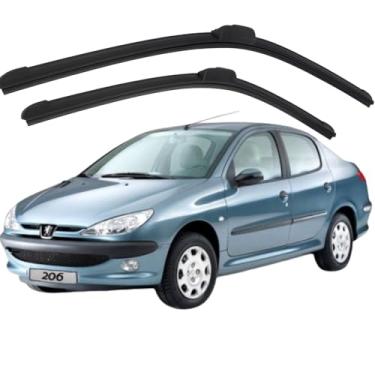 Imagem de TIGER AUTO - KIT PALHETA PARA PARABRISA DIANTEIRO/TRASEIRO EM SILICONE COMPATIVEL PGT 206 1998>2013