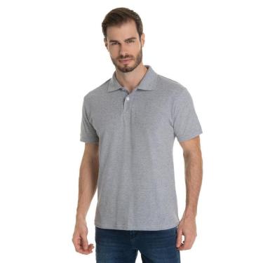 Imagem de Camisa Gola Polo Piquet Masculina Básica Lisa-Masculino