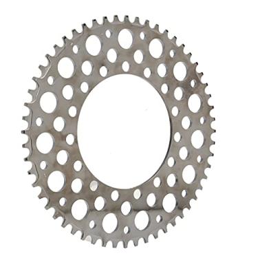 Imagem de KIMISS Roda Dentada Dobrável para Bicicleta - Solidez Suave Anticorrosão We Roof 56T Chainring para Bicicletas de Estrada, BMX e Dobráveis ​​- Ouro Rosa (Cinza metálico)