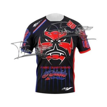 Imagem de Camiseta Moto GP Unissex Respirável Fabio Quartararo 2025 Verão Camisa