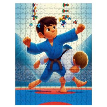 Imagem de Quebra-Cabeça Infantil Judô Esportes 300 Peças em MDF - Rei Do Pendriv