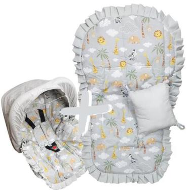 Imagem de Kit Capa de Bebê Conforto + Capa de Carrinho + Jogo Protetor de Cinto 