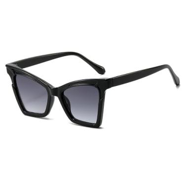 Imagem de Óculos de Sol UV400 - Olho de Gato Degradê em Gelatina para Homens e Mulheres, Esportivos, para Corrida, Ciclismo e Atividades ao Ar Livre, Preto