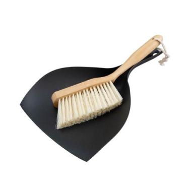 Imagem de Escova de Bambu Oikos Com Pá Preta para Limpeza