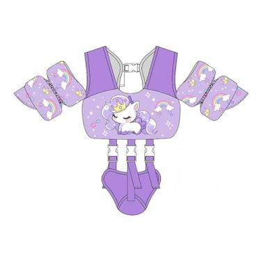 Imagem de Gogokids Colete de natação infantil para crianças de 11 a 29,9 kg, boias de segurança duplas, asas de água, jaqueta de natação infantil com alças removíveis na virilha para meninos e meninas de 1 2, 3