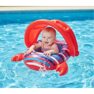 Imagem de Bote Inflável Infantil Caranguejo – Brinquedo Aquático Divertido e Atraente para Crianças (Rosa)