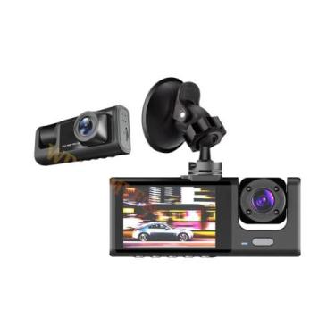 Imagem de Câmera Veicular 1080P 3 Canais WIFI DVR Com Câmera Frontal E Traseira,