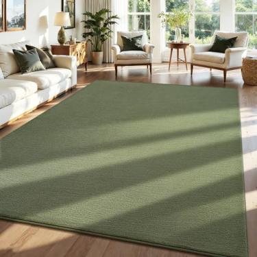 Imagem de ISEAU Tapete de 15 x 23 cm para sala de estar, tapete macio de espuma viscoelástica com parte inferior de silicone antiderrapante atualizada, tapetes laváveis à máquina para sala de estar, crianças