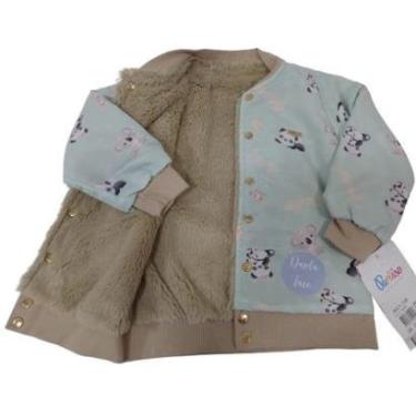 Imagem de Casaco Jaqueta Dupla Face Bebê Menina Paraiso Inverno 13108 - GG ( 12 - 18 MESES ) - Verde Menta-Feminino