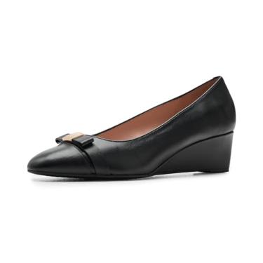 Imagem de Cole Haan Go-to Malta Bow Wedge feminino, Couro preto, 40