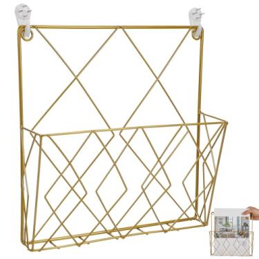 Imagem de Organizadores Para Pendurar Na Porta Suporte De Arquivo De Montagem Na Parede Rack De Armazenamento De Jornal Cesta Suspensa De Metal Pendurado Banca De Jornal Escritório