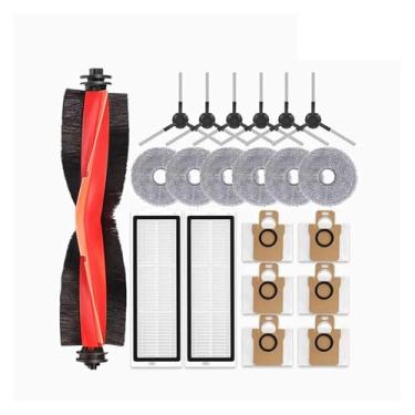 Imagem de Compatible With Xiaomi Robot Vacuum X20 Pro / D102GL Vacuum Parts Accessories Main Roller Side Brush Hepa Filter Mop Cloth Dust Bag(Red)