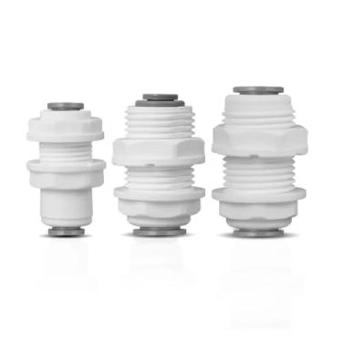 Imagem de 1/10.2 cm 3/20.3 cm tubo OD anteparo POM conector de encaixe rápido aquário purificador de água sistema RO (3l8)