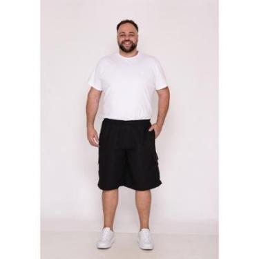 Imagem de Bermuda Masculina Nylon Extra Plus Size 7955 Preto-Masculino
