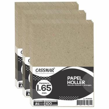 Imagem de Papel Holler para Cartonagem A4 1,65mm 210x297mm 100un - Cassmar 
