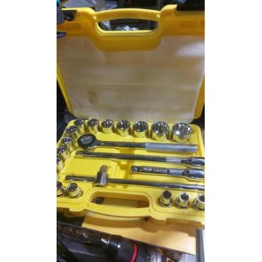 Imagem de Jogo De Soquete 1,2 Pol Catraca Reversível 22 Peças Cromado - Bomvink