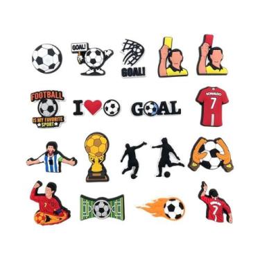 Imagem de Charms De Sapato De Futebol Em PVC Para Meninos, Decoração De Sapato, 