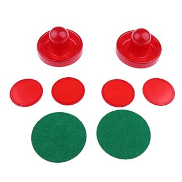 Imagem de CUTICATE Air Hockey 2 remos e 4 discos (3, adequado para crianças e adultos, ótimos acessórios de substituição para mesas de jogos - vermelho, P