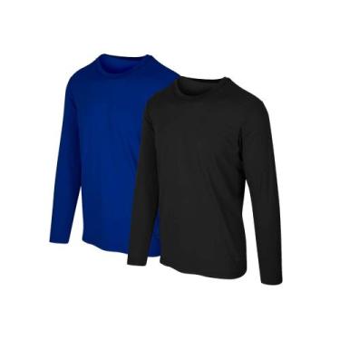 Imagem de Kit com 2 Camisetas Proteção Solar Uv 50 Ice Tecido Gelado  Slim Fitne