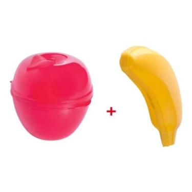 Imagem de Kit Porta Frutas Plasutil Porta Banana e Porta Maçã