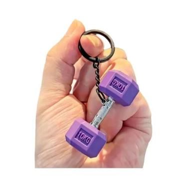 Imagem de Chaveiro De Halteres De PVC 3D Para Entusiastas De Fitness, Pingente C