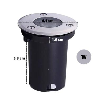 Imagem de 2 Balizadores Spot Blindado Led Smd 1W Branco Quente Bivolt