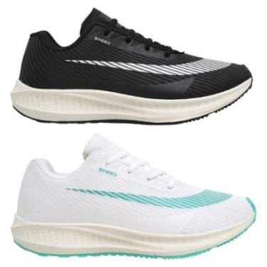 Imagem de Kit 2 Pares Tênis Speed Unissex Moda Fitness Treino Academia Caminhada Corrida-Unissex