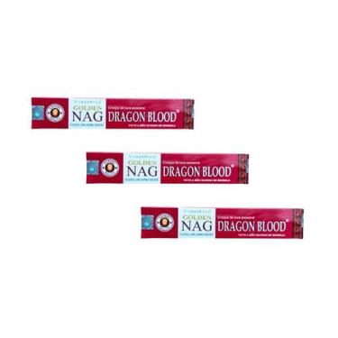 Imagem de KIT C/3 Incensos Golden Nag Índia Varetas Sabor:Sálvia Branca, Dragon 