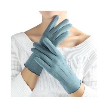 Imagem de Luvas Femininas De Inverno Com Tela Sensível Ao Toque, Forro De Lã, À 