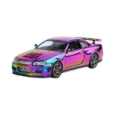 Imagem de Modelo De Carro Esportivo Colorido God of War GTR-R34 1:32, Brinquedo 