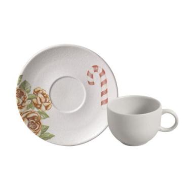 Imagem de Conjunto com 6 Xícaras de Chá com Pires Coup Stoneware Postais de Nata