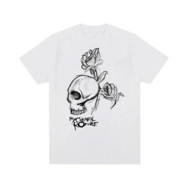 Imagem de Camiseta De Algodão Masculina E Feminina My Chemical Romance Mcr Band,