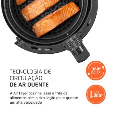 Imagem de Fritadeira Air Fryer 3,5L Mondial AF35BF Preta 127V