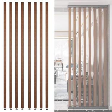 Imagem de Divisória independente do chão ao teto - Poste de divisória de privacidade moderno para restaurantes, escritórios e entradas - 8 peças, coluna decorativa ajustável de 240 cm (7,9 pés)