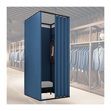 Imagem de Barraca de privacidade portátil para provadores, vestiário móvel com proteção contra blackout, armário externo, suporte de chão, 10 cores disponíveis