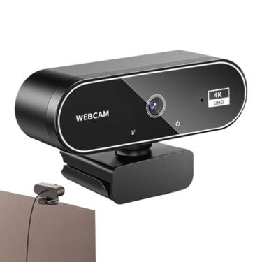 Imagem de Webcam 4K para PC, webcam de streaming, monitor sem fio HD 4K para reuniões de chamadas de negócios, laptop, desktop, jogos, conferências, vídeo