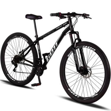 Imagem de Bicicleta Aro 29 Aço Carbono Gott Vortex 21v Com Suspensão E Freio A Disco - Preto E Branco