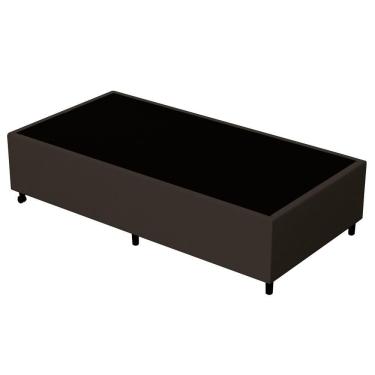Imagem de Base Para Cama Box Solteiro 88x188cm Hit I02 Suede Marrom - Mpozenato