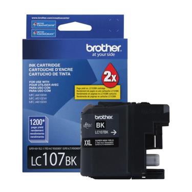 Imagem de Cartucho De Tinta Brother Lc-107bk Lc 107 Preto | Mfc-j4410dw Mfc-j4510dw Mfc-j4610dw Original 25ml