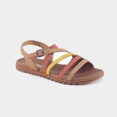 Imagem de Sandalia Feminina New Face Couro Natural Vegetal Confort 23928-Feminino