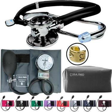 Imagem de Kit Aparelho Pressao Esteto Estetoscopio Esfigmo Pa Med Incoterm Premi